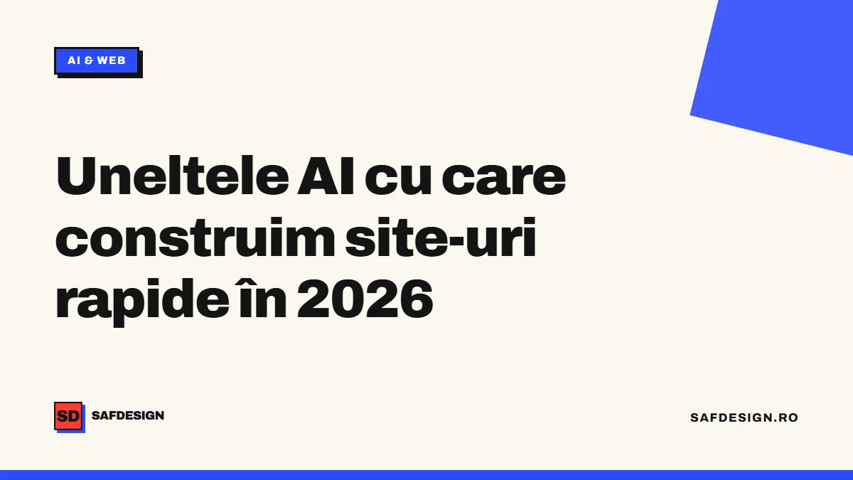 Uneltele AI cu care construim site-uri rapide în 2026